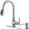 WOWOW Kitchen Faucets with Soap Dispenser with Pull Down Sprayer High Arc Single Handle Stainless Steel Sink Faucets 1 or 3 Hole Kitchen Sink Faucets for Farmhouse Camper Laundry Rv BarBrushed Nickel