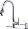 WOWOW Kitchen Faucets with Soap Dispenser with Pull Down Sprayer High Arc Single Handle Stainless Steel Sink Faucets 1 or 3 Hole Kitchen Sink Faucets for Farmhouse Camper Laundry Rv BarBrushed Nickel