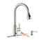 APPASO Touchless Kitchen Faucet with PullDown Sprayer Kitchen Sink Faucet Touchless Brushed Nickel Single Handle HandsFree Motion Sensor Faucets Suitable for 1 or 4Hole Sink Stainless Steel