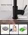 APPASO Touchless Kitchen Faucet CUPCCertified Hoses Matte Black Hands Free Sink Faucet with Soap Dispenser and Pull Down Sprayer 3 Modes Activated Motion Sensor Faucets S304 Stainless Steel