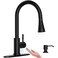 APPASO Touchless Kitchen Faucet CUPCCertified Hoses Matte Black Hands Free Sink Faucet with Soap Dispenser and Pull Down Sprayer 3 Modes Activated Motion Sensor Faucets S304 Stainless Steel