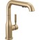 Delta Almari Brushed Gold Kitchen Faucet with PullOut Sprayer Modern Single Hole Kitchen Sink Faucet Single Handle Champagne Bronze 16943CZDST