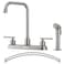 APPASO 2 Handle Kitchen Faucet with Side Sprayer EasyClean Nozzle cUPCNSF LeadFree Brushed Nickel Stainless Steel Fit 24 Holes 360 High Arc Spout 40 Spray Hose RV Water Filter Compatible