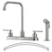 APPASO 2 Handle Kitchen Faucet with Side Sprayer EasyClean Nozzle cUPCNSF LeadFree Brushed Nickel Stainless Steel Fit 24 Holes 360 High Arc Spout 40 Spray Hose RV Water Filter Compatible