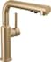 Delta Daneri Brushed Gold Kitchen Faucet with PullOut Sprayer Modern Single Hole Kitchen Sink Single Handle Champagne Bronze 16879CZDST