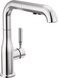 Delta Almari Chrome Kitchen Faucet with PullOut Sprayer Modern Single Hole Kitchen Sink Faucet Single Handle Chrome 16943DST