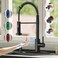 VIDEC TouchLess Kitchen Faucet 3 Modes Pull Down Sprayer Sensor Activated LED Temperature Control 360Degree Rotation 1 or 3 Hole Deck PlateDark Black KW79RR