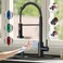 VIDEC TouchLess Kitchen Faucet 3 Modes Pull Down Sprayer Sensor Activated LED Temperature Control 360Degree Rotation 1 or 3 Hole Deck PlateDark Black KW79RR