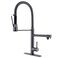 GIMILI Black Stainless Commercial Kitchen Faucet with Pull Down Sprayer DoubleHeaded Kitchen Faucets with Deck Plate