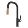 KRAUS Torak Pull Down Kitchen Faucet in SpotFree Brushed BrassMatte Black with 2 Function Sprayer PreAttached Water Lines and Mounting Hardware KPF2841SFBBMB