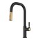 KRAUS Torak Pull Down Kitchen Faucet in SpotFree Brushed BrassMatte Black with 2 Function Sprayer PreAttached Water Lines and Mounting Hardware KPF2841SFBBMB
