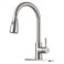 SHACO Kitchen Faucets with Pull Down Sprayer Single Handle Stainless Steel Brushed Nickel Kitchen Sink Faucet High Arc Pull Out Kitchen Faucet with Deck Plate SCKF100