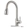 SHACO Kitchen Faucets with Pull Down Sprayer Single Handle Stainless Steel Brushed Nickel Kitchen Sink Faucet High Arc Pull Out Kitchen Faucet with Deck Plate SCKF100