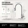 Comllen Kitchen Faucet with Pull Down Sprayer Modern Brushed Nickel Faucets for Kitchen Sink Stainless Steel Single Handle Pull Out Kitchen Sink Faucet with Deck Plate