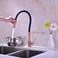Pirooso Copper Kitchen Faucet with Pull Down Sprayer Solid Brass Red Copper Black Kitchen Sink Faucet Single Handle 360 Rotation