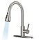 FEELSO Kitchen Faucets with Pull Down Sprayer High Arc Stainless Steel Single Handle Kitchen Sink Faucet 1 or 3 Hole Brushed Nickel Water Faucets for Farmhouse Laundry Camper Rv Bar