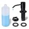 WEWE Built in Soap Dispenser for Kitchen Sink Stainless Steel Matte Black in Counter soap Dispenser Refill from the Top 10oz Large Liquid Bottle