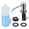 WEWE Built in Soap Dispenser for Kitchen Sink Stainless Steel Brushed Nickel in Counter soap Dispenser Refill from The Top 10oz Large Liquid Bottle