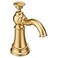 Moen S3945BG Traditional Deck Mounted Kitchen Soap Dispenser with Above the Sink Refillable Bottle Brushed Gold