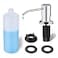 WEWE Chrome Soap Dispenser for Kitchen Sink Kitchen Sink Soap Dispenser Built in for Counter Top Refillable Under Sink in Sink Soap Dispenser Stainless Steel Polished Chrome
