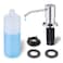 WEWE Chrome Soap Dispenser for Kitchen Sink Kitchen Sink Soap Dispenser Built in for Counter Top Refillable Under Sink in Sink Soap Dispenser Stainless Steel Polished Chrome
