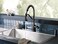 Moen Matte Black Modern Deck Mounted Kitchen Soap Dispenser with Above the Sink Refillable Bottle S3947BL