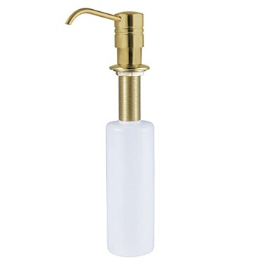 Kingston Brass SD2617 Straight Nozzle Metal Soap Dispenser Brushed Brass