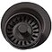 Elkay LKQD35MC Polymer Disposer Flange with Removable Basket Strainer and Rubber Stopper Mocha