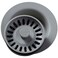 Elkay LKQD35GS Polymer Disposer Flange with Removable Basket Strainer and Rubber Stopper Greystone