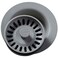 Elkay LKQD35GS Polymer Disposer Flange with Removable Basket Strainer and Rubber Stopper Greystone
