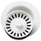 Elkay LKQD35RT Polymer Disposer Flange with Removable Basket Strainer and Rubber Stopper Ricotta