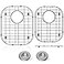 LOCVCDA 2Pack Sink Protector Grid 13x16and 112x145 304 Stainless Steel Sink Protectors for Kitchen Sink Rust Resistant Metal Kitchen Sink Grid with 2Pack Sink Strainers Rear Drain4Pack