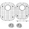LOCVCDA 2Pack Sink Protector Grid 13x16and 112x145 304 Stainless Steel Sink Protectors for Kitchen Sink Rust Resistant Metal Kitchen Sink Grid with 2Pack Sink Strainers Rear Drain4Pack