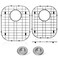 LOCVCDA 2Pack Sink Protector Grid 13x16and 112x145 304 Stainless Steel Sink Protectors for Kitchen Sink Rust Resistant Metal Kitchen Sink Grid with 2Pack Sink Strainers Rear Drain4Pack