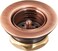 Westbrass D22011 Midget Duo Bar and Laundry Sink Drain Assembly with Post Style Strainer Grid Cover Antique Copper