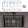 LOCVCDA Kitchen Sink Grid 26 x 14 Sink Protectors for Kitchen Sink with Center Drain Sink Bottom Grid Stainless Steel Sink Protector Sink Grate for Bottom of Kitchen Sink 26 x 14 Center Drain