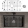 LOCVCDA Kitchen Sink Grid 26 x 14 Sink Protectors for Kitchen Sink with Center Drain Sink Bottom Grid Stainless Steel Sink Protector Sink Grate for Bottom of Kitchen Sink 26 x 14 Center Drain
