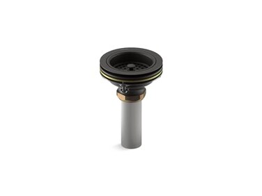 KOHLER 8801BL Duostrainer Sink Strainer with Tailpiece Fits Most Standard Kicthen Sinks Matte Black
