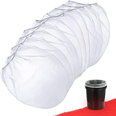 CFOFT Paint Strainer Bag 5 Gallon Paint Strainer with Elastic Top Opening White Fine Mesh Filters Bag for Paint Gardening 10 Pieces