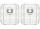 SlimmKISS Kitchen Sink Grid Stainless Steel Sink Protectors Sink Bottom Grid Sink Racks for for Single or Double Bowl Sink Corner Radius Sink Grate Rear Drain Hole with Sink Strainer2pack
