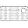 Granatan Kitchen Sink Protector Grid 28x14 Inch Stainless Steel Sink Bottom Rack with Right Rear Drain for Kitchen Sink