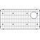 Granatan Kitchen Sink Protector Grid 28x14 Inch Stainless Steel Sink Bottom Rack with Right Rear Drain for Kitchen Sink