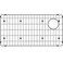 Granatan Kitchen Sink Protector Grid 28x14 Inch Stainless Steel Sink Bottom Rack with Right Rear Drain for Kitchen Sink