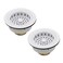 Westbrass D214550 312 Post Style Large Kitchen Sink Basket Strainer Powder Coat White 2Pack