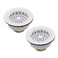 Westbrass D214550 312 Post Style Large Kitchen Sink Basket Strainer Powder Coat White 2Pack