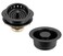 Westbrass D216562 Post Style Large Kitchen Basket Strainer with Waste Disposal Flange and Stopper Matte Black