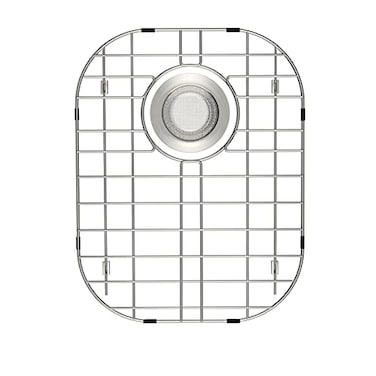 SlimmKISS Sink Grid Protectors Stainless Steel Sink Grates Kitchen Bottom Sink Grid Corner Radius Sink Drain Rear Hole with Sink Strainer