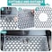 Dunkive 3 Pack Sink Mat and Sink Saddle Set 134 x 115 Inch Protectors for Kitchen Non Slip Silicone Dishwasher Safe Folding Grid Protect from Stains Damage Scratches Cuttable