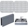 Dunkive 3 Pack Sink Mat and Sink Saddle Set 134 x 115 Inch Protectors for Kitchen Non Slip Silicone Dishwasher Safe Folding Grid Protect from Stains Damage Scratches Cuttable