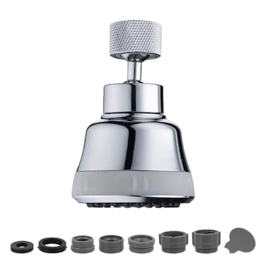 TXYGZ Faucet Aerator Faucet Sprayer Attachment Kitchen Faucet Head Replacement with 4 Spray Modes 360 Swivel Faucet Extender AntiSplash Sink Sprayer Faucet Nozzle Head Diamond Silver